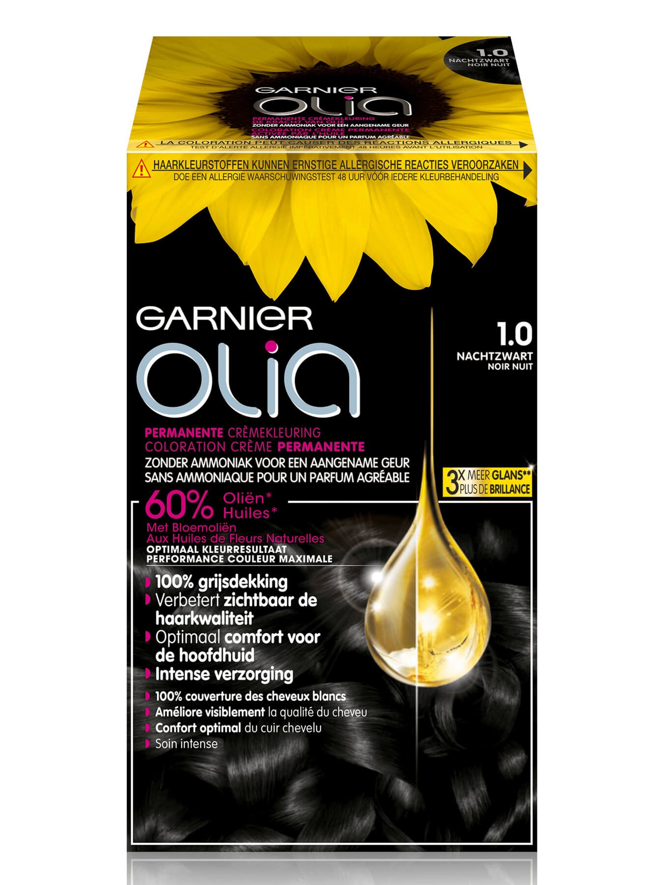 Olia 1.0 nachtzwart haarkleuring